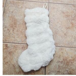 Tahari Luxury Plush Faux Fur Christmas Holiday Stocking L 21" NWOT